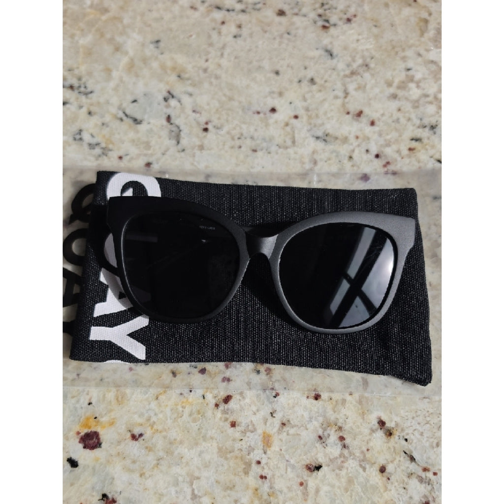 Quay Australia Matte Black Round Sunglasses