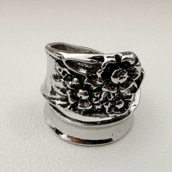 VINTAGE BOHO FLORAL STATEMENT RINGS | 40R129: A