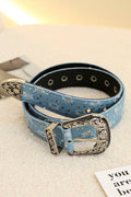 TRENDY WESTERN BOHO DENIM BELT | 40BT632: Blue