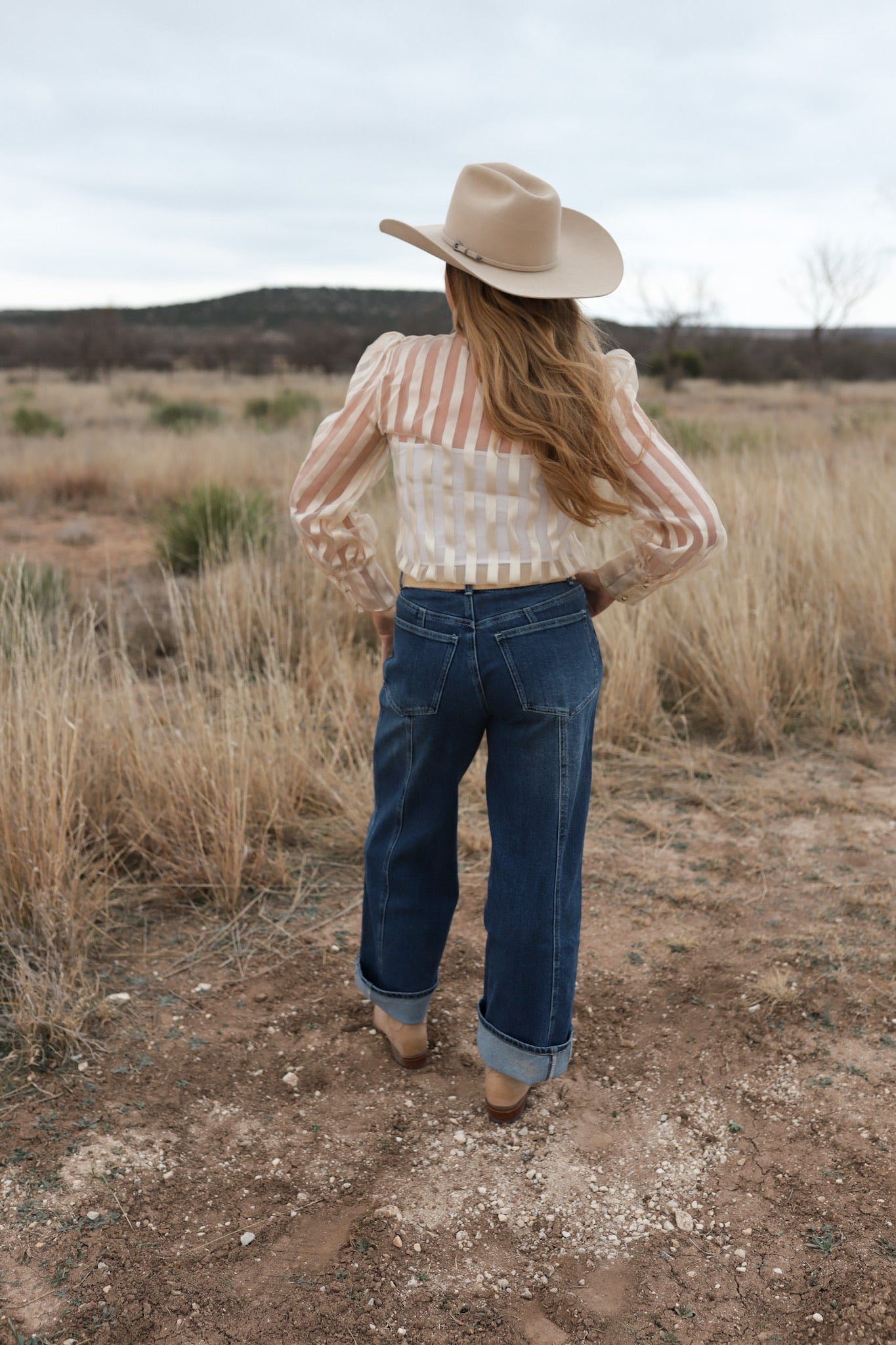 The Cream Stripe Bow Top