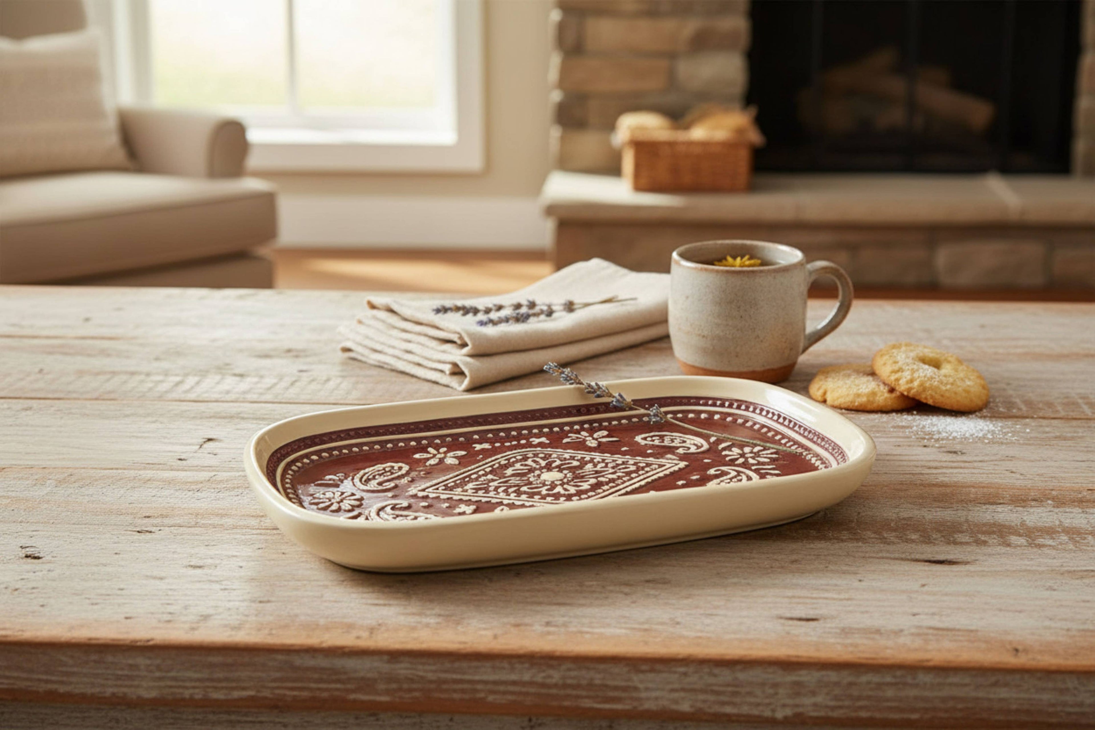 SAGEBRUSH RANGE RUSTIC PAISLEY TRAY