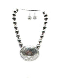 Western Concho Pearl Necklace