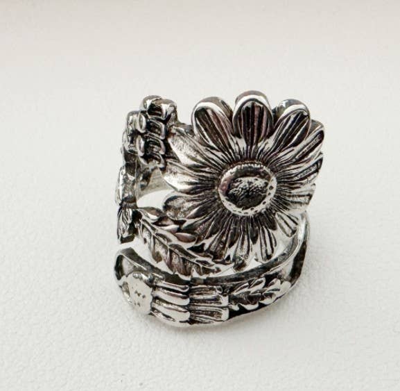 VINTAGE BOHO FLORAL STATEMENT RINGS | 40R129: A