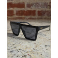 Quay Australia Black Shield Sunglasses with Gray Lenses