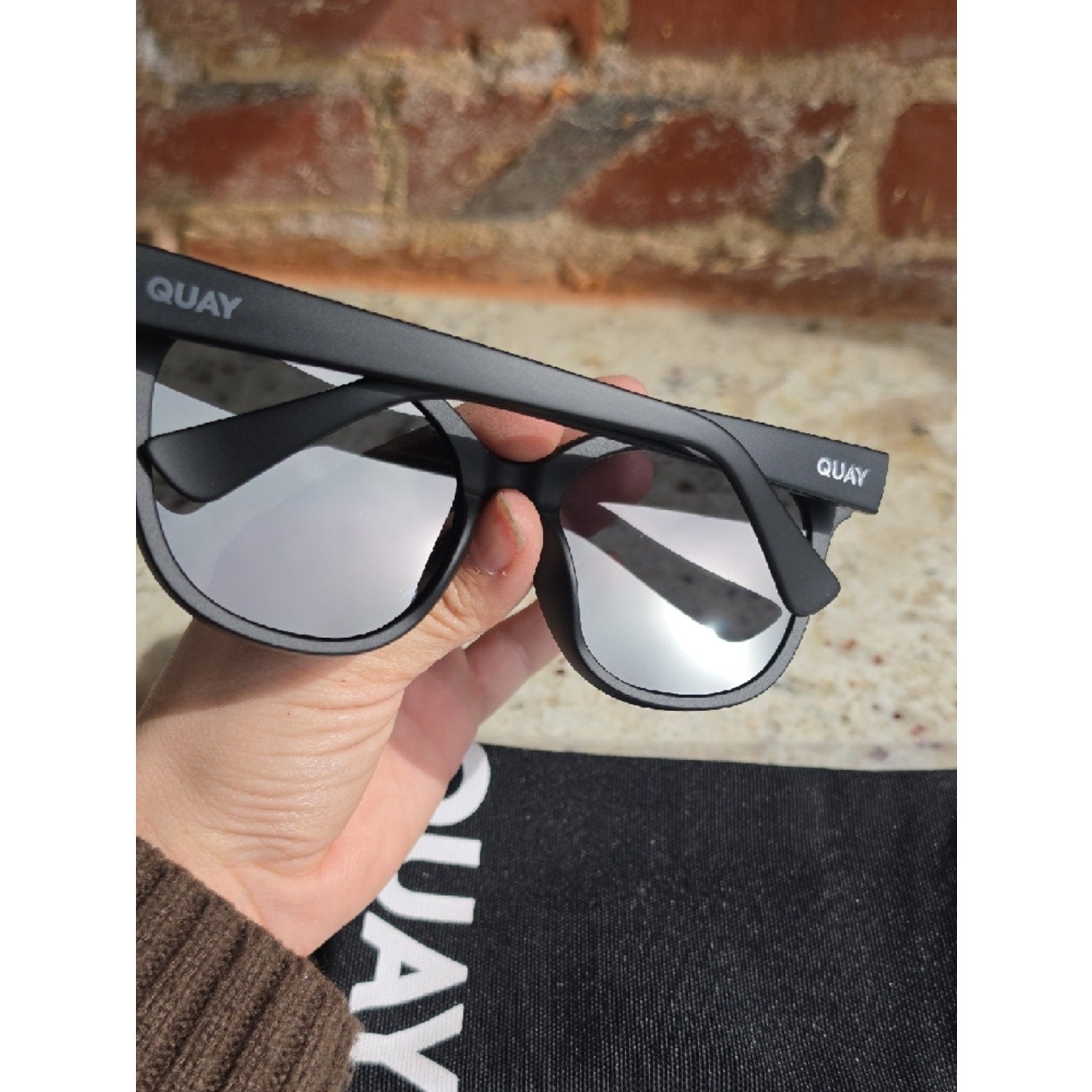 Quay Australia Matte Black Round Sunglasses