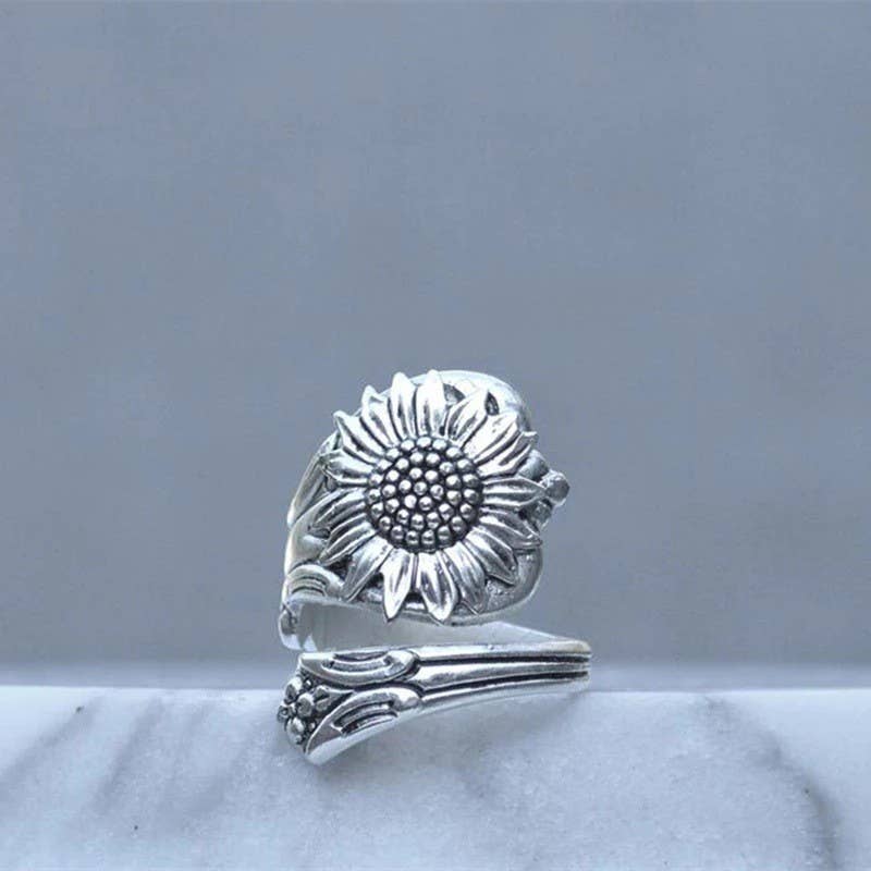 VINTAGE BOHO FLORAL STATEMENT RINGS | 40R129: A