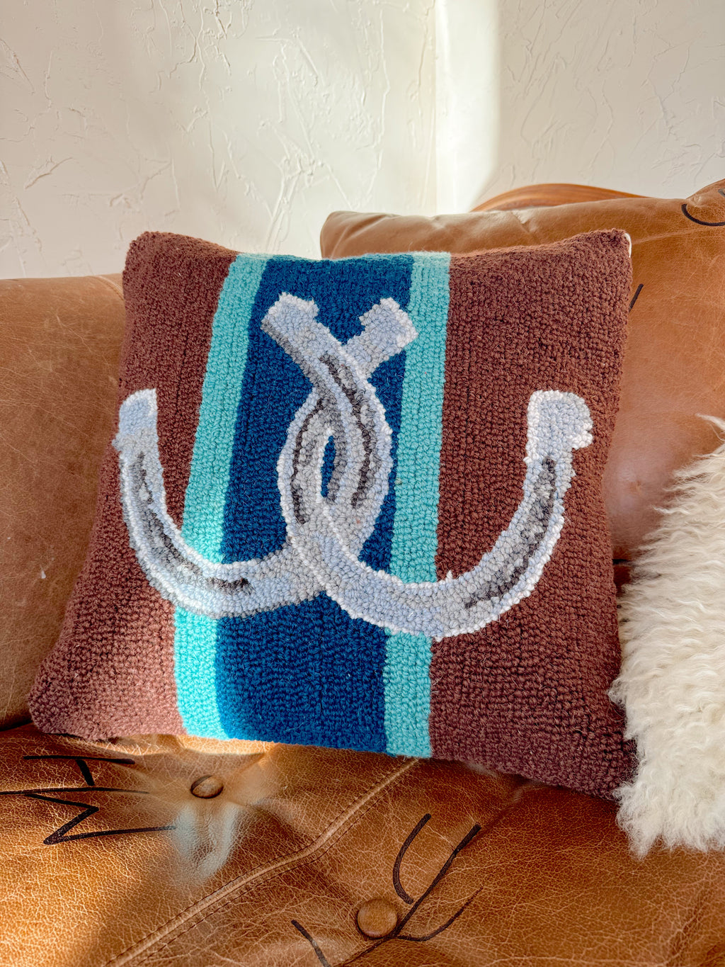 The Striped Double Horseshoe Hook Pillow