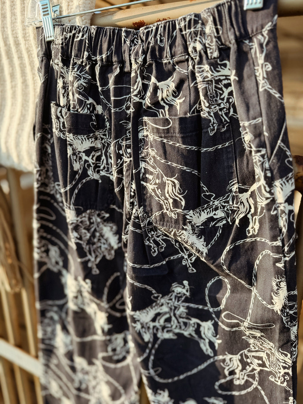The Catching Cowboys Western Print Pants