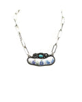 Western Turquoise Flower Portrait Necklace