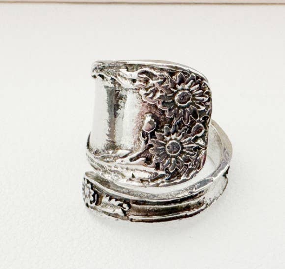 VINTAGE BOHO FLORAL STATEMENT RINGS | 40R129: A