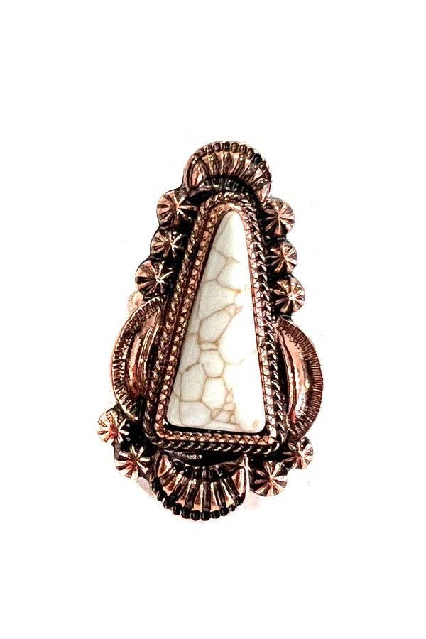 WESTERN CUFF RING: TURQUOISE