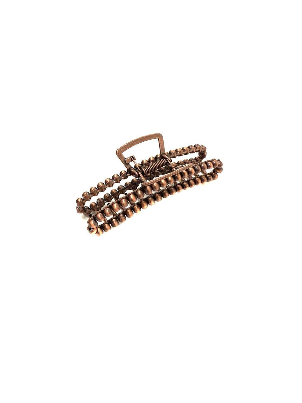 Western Navajo Pearl Hair Claw: Silver