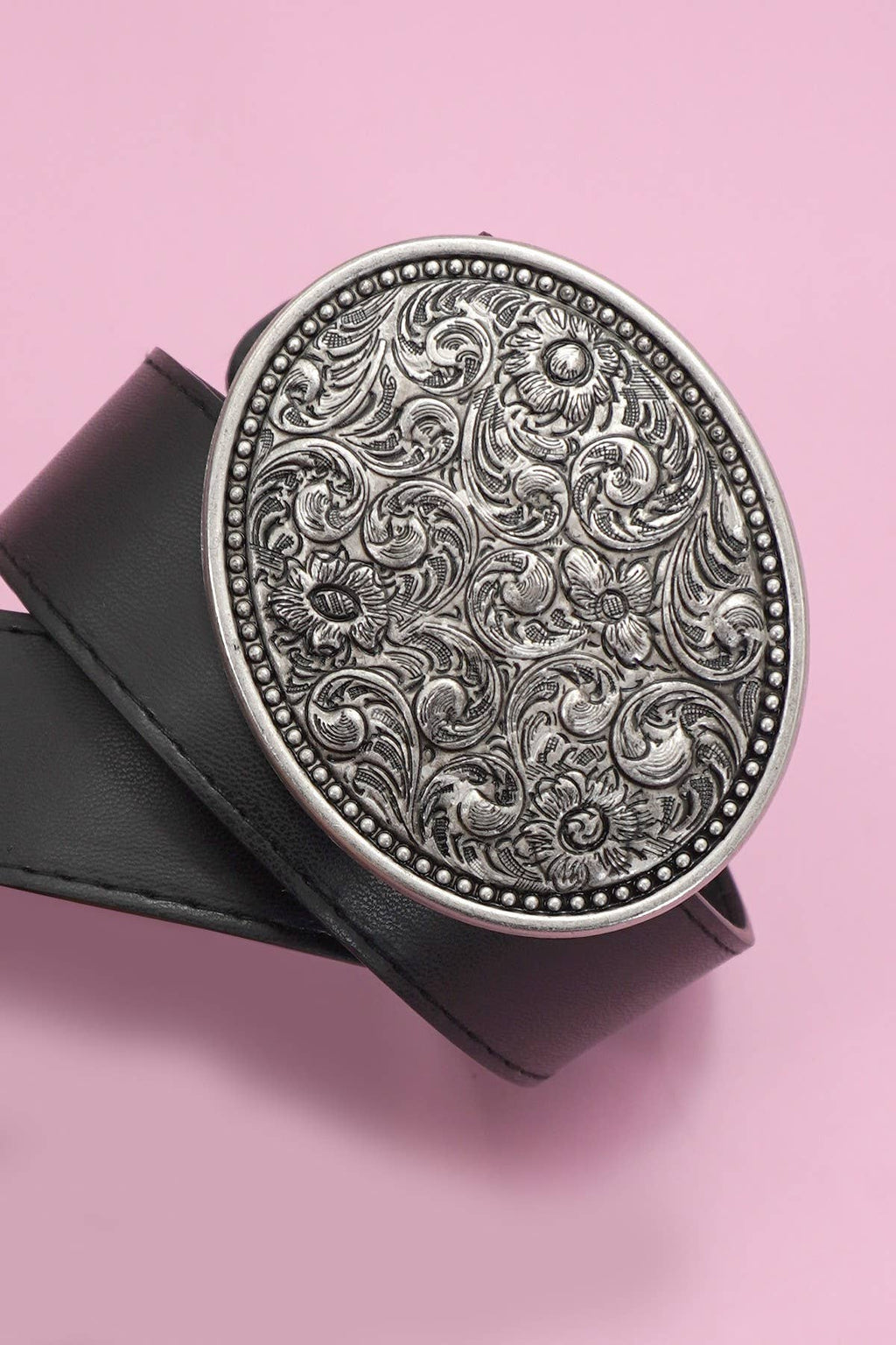 WESTERN OVAL BUCKLE FASHION LEATHER BELT | 40BT655: E