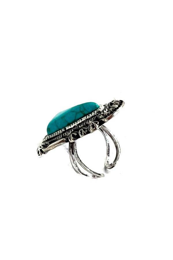 WESTERN CUFF RING: TURQUOISE