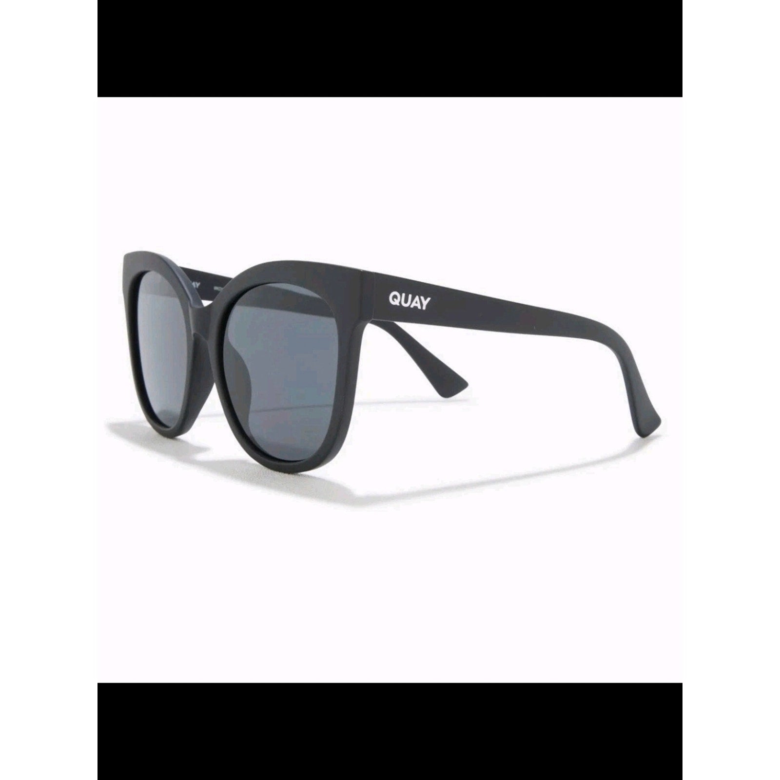 Quay Australia Matte Black Round Sunglasses