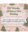 12/10/25- Paint & Sip: Sparkly Christmas Trees on Rustic Wood Signs